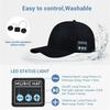 Музыкальная шапка Bluetooth с регулируемым цветом, двойной динамик, беспроводные наушники, съемная бейсболка для бега, спорта, на открытом воздухе