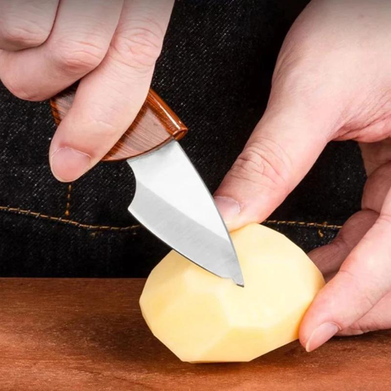 3 шт., мини-нож острый для дома гаджеты нож для чистки фруктов ножны кухонные ножи карманный нож многоцелевой нож