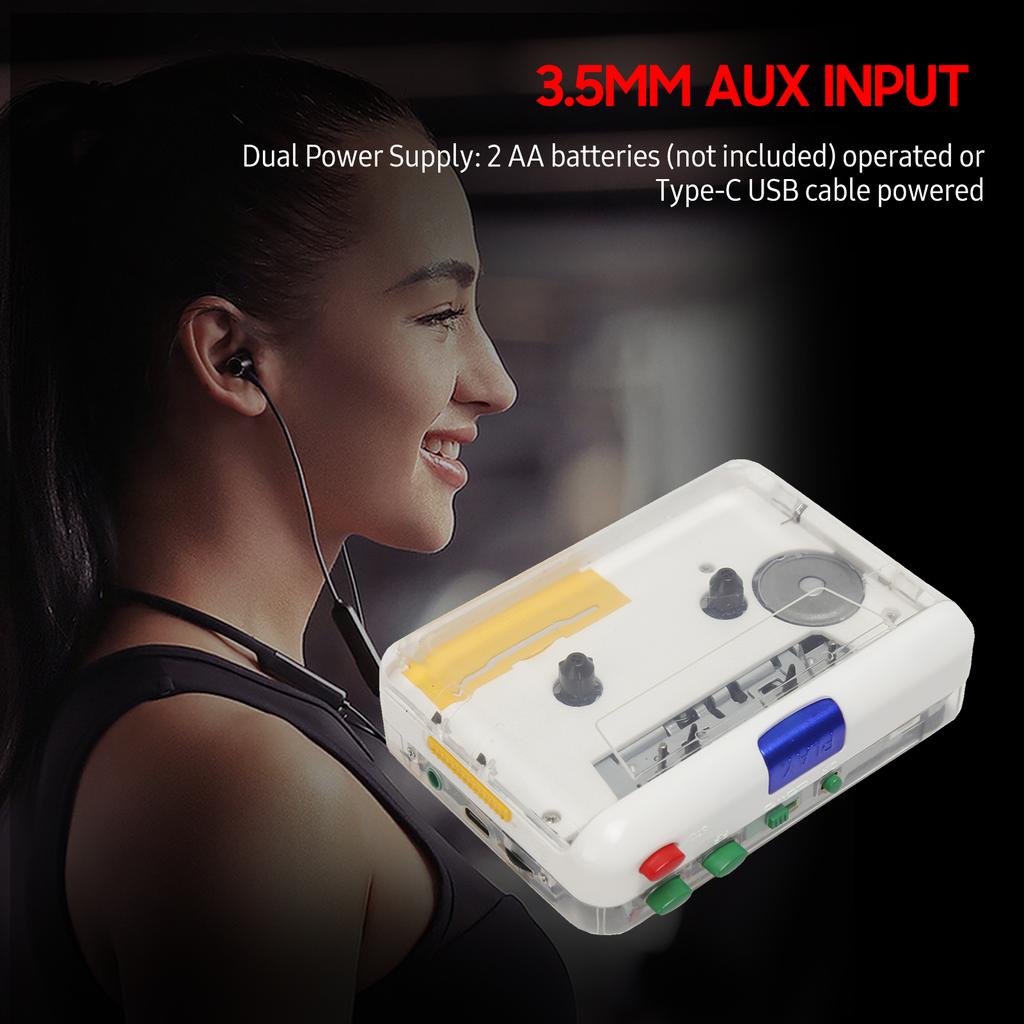 TON010S Портативная кассета в MP3-плеер, мини-USB-плеер, MP3-конвертер с входом AUX 3,5 мм