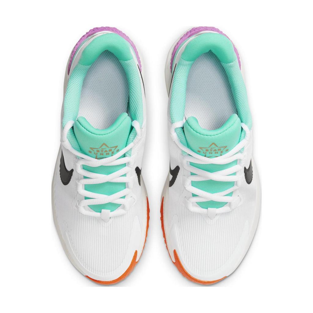 Nike Кроссовки детские Star Runner 4 GS White Teal Total Orange Black Sail HQ1187-101