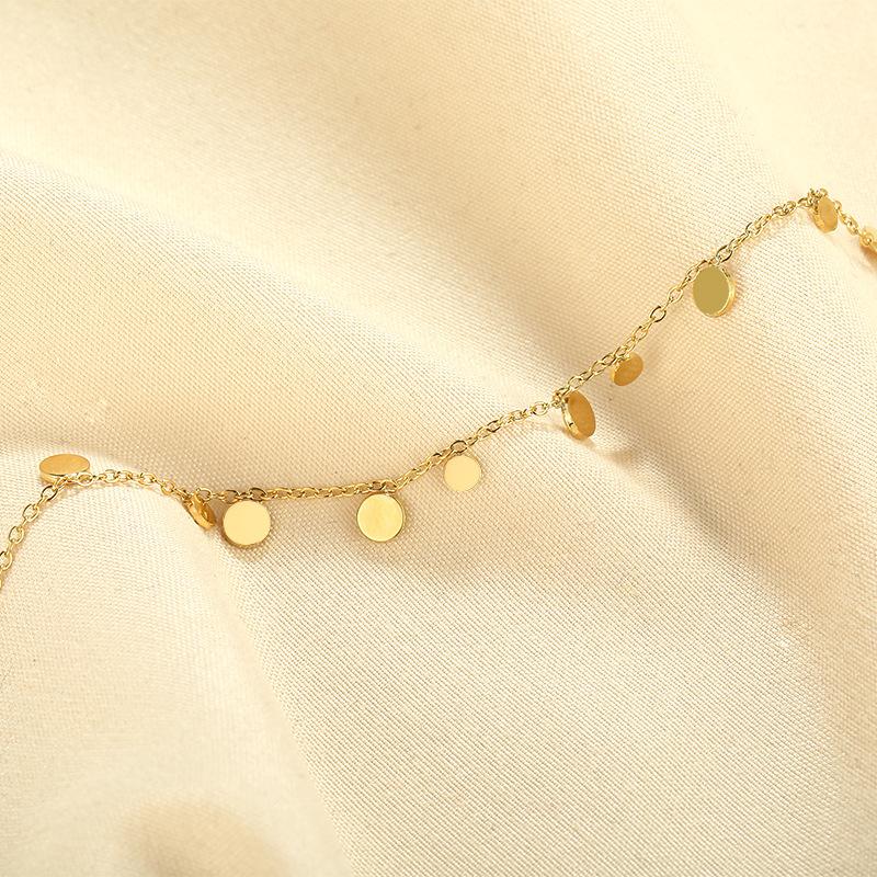 European and American versatile stainless steel bracelet women's light luxury niche design sense clavicle chain furnace vacuum plating bracelet