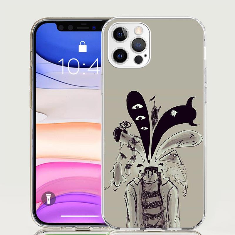Чехол для телефона Oyasumi Punpun для iPhone 17 Air 16 15 Plus 11 14 Pro Max 13 Mini 12 7 8 + SE Узор Арт Индивидуальный Чехол 17 Air 16