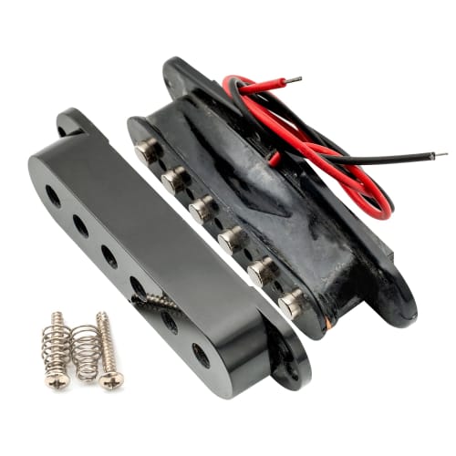Musiclily 50mm Stratocaster Pickup, Single Coil, Middle PU, for ST Electric Guitar, Black