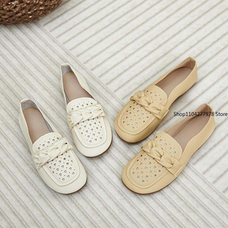 Мода 2025 Лето Новая Мода Круглый Носок Туфли Медсестры Мягкая Подошва Нескользящие Сандалии Балетки Дышащая Повседневная Спортивная Женская Обувь