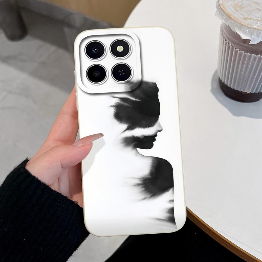 Для Huawei Honor X6C X7C 400 Pro Lite Чехол для телефона Милые розовые облачные узоры Жидкий силикон Недавно обновленные Противоударные Защитные чехлы Для Huawei Чехол