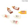 6Pcs/Set Mini Resin Whiskey Wine Bottle 1:12 Miniature Accessories