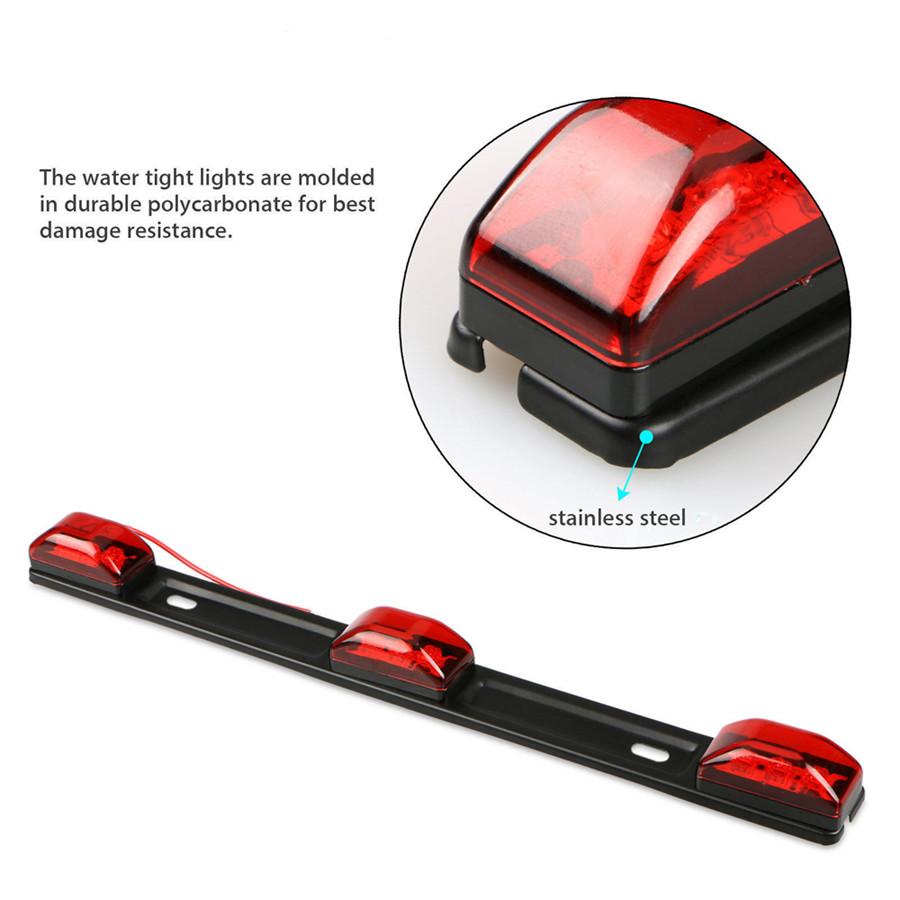 14" Боковой габаритный фонарь для грузовика и прицепа, красный светодиодный фонарь, световая полоса, лампа, водонепроницаемый