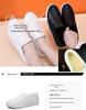Versatile Women's White Slip-on Shoes - Autumn/Winter Flat Leather Sneakers for Nurses and Students