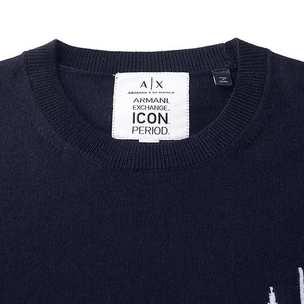 Armani Exchange Мужской свитер AE Морской синий 8NZM4R-ZM8AZ-1510