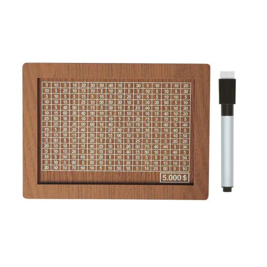Деревянная копилка для денег, копилка для челленджа по накоплению денег с целью и цифрами, копилка со стираемым маркером для детей и взрослых