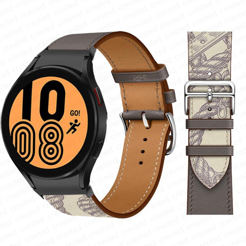 20mm Band For Samsung Galaxy Watch 6 4 classic/5 Pro 44mm 40mm 47mm 43mm 45 No Gaps Leather Bracelet Correa Galaxy Watch 6 Strap