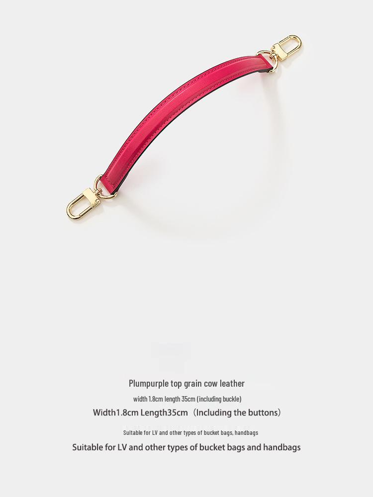 Luxury Genuine Leather Handbag Strap for LV Bucket Bags - European & American Style