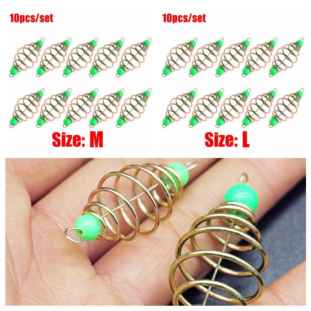 10 Pcs/Set New Style Explosion Olive Fishing Bait Hanging Tackle Stainless Steel Feeder Spring Lure