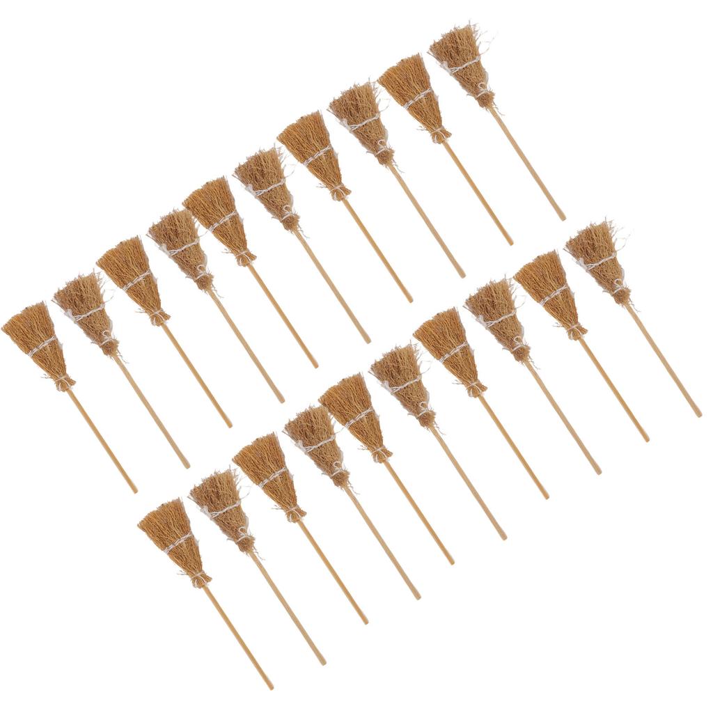 20 шт. Мини-метла ведьмы, белая веревка, украшение, сделай сам, мини-метла ведьмы для Хэллоуина