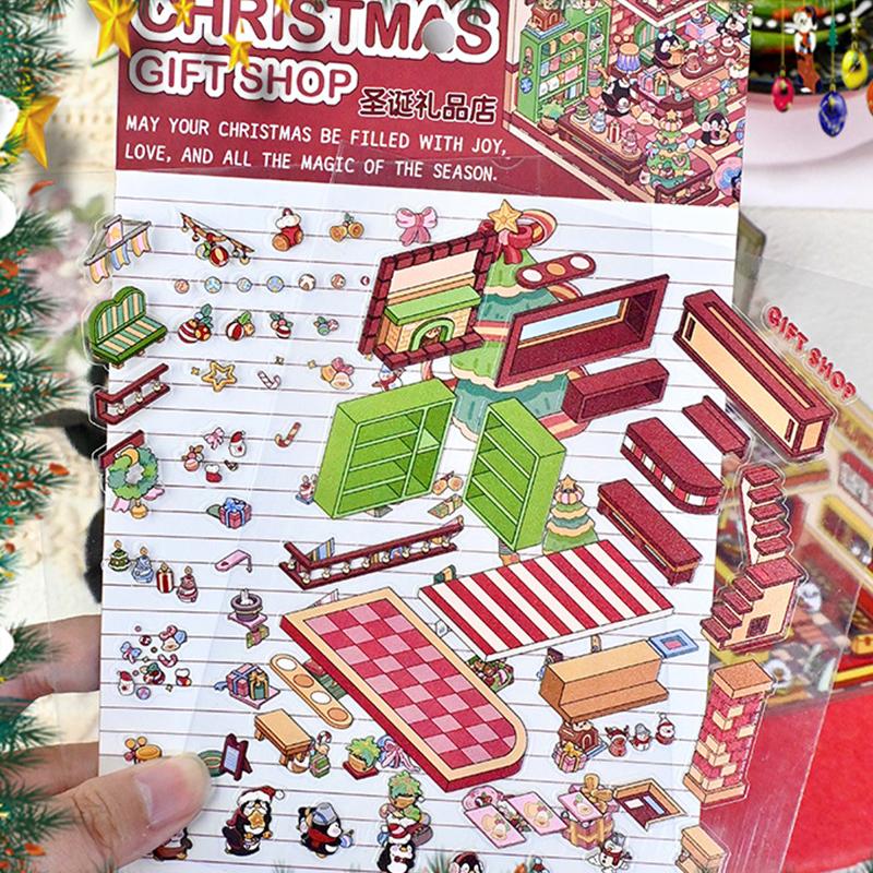 Рождественская тематика Diy 3D наклейка мультфильм карманный домик сцена укладка и склеивание фестиваль подарок на день рождения для детей студент