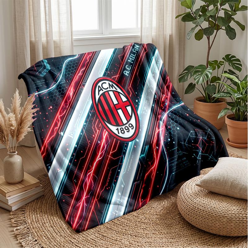 AC Milan Theme blanket Soft Flannel Blanket Plush Throw Blanket Cozy Sofa Bed Blanket for Home Decor