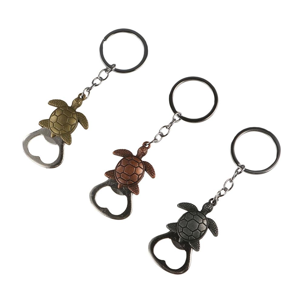 Frog Wolf Turtle Bottle Opener Bronze Color Beer Opener Keychain Metal Lion Keyring Men Boy