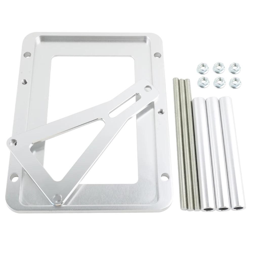 Billet Aluminum Universal Battery Tray Hold Down Trunk battery Relocation Box For Racing Battery Mount