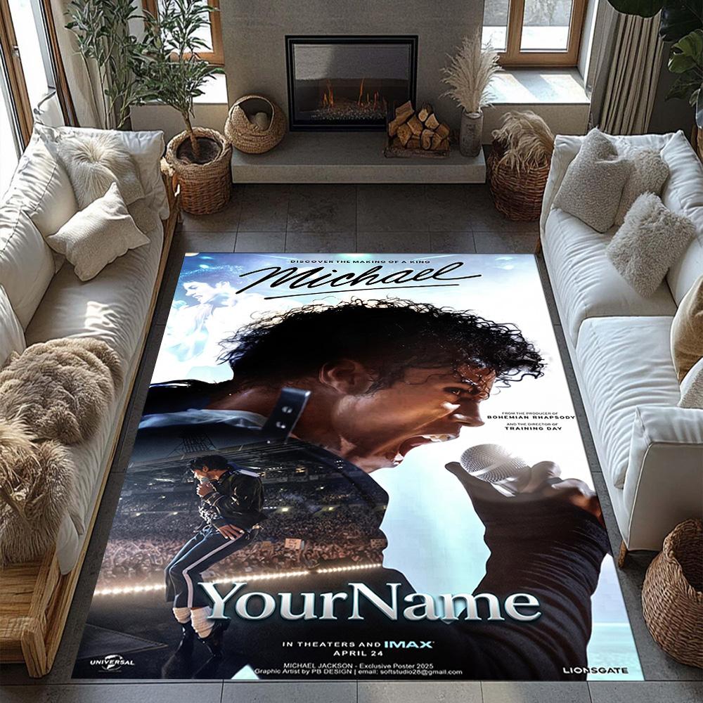Michael Jackson 117 Customized Name Carpet Design for Kitchen Balcony Foyer Playrooms Anti-slip Rug Office home decor