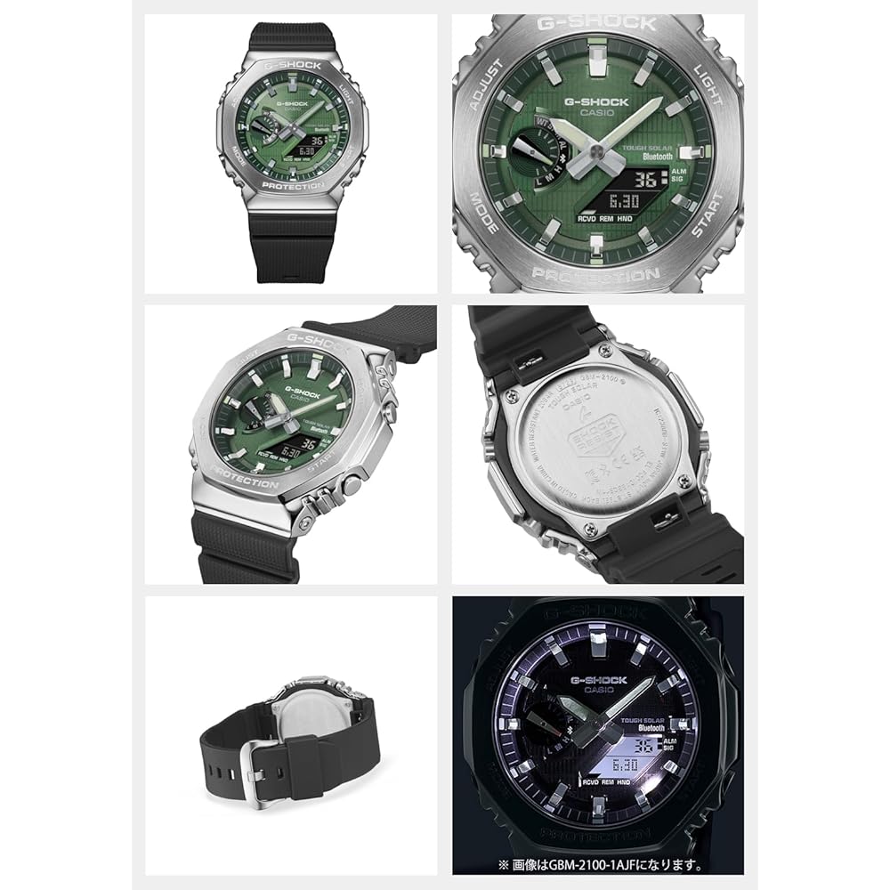 Мужские часы Casio G-Shock GBM-2100A-1A3JF с Bluetooth, металлическим покрытием, Tough Solar, черные