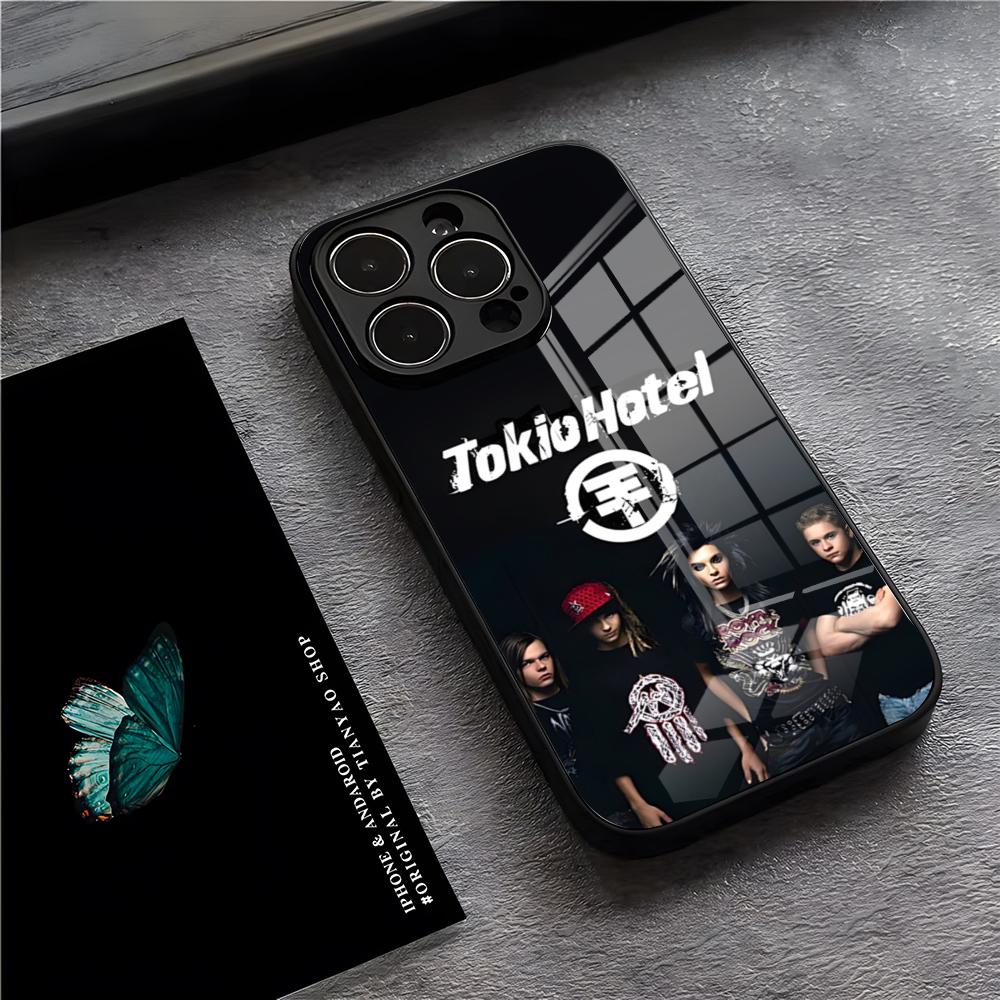 Чехол для телефона с изображением группы T-Tokio Hotel для iPhone 17 Pro Max 15 Pro 16 14 Plus 12 13 Mini 11 Pro Ударопрочная стеклянная крышка