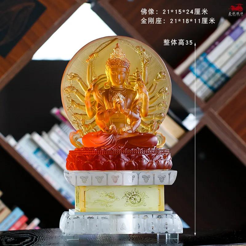 Цветная глазурь Кунди Бодхисаттвы Бскул-бье-ма, прикрепленная к золотым статуям Будды, тибетское тантрическое поклонение, декоративное украшение Будды