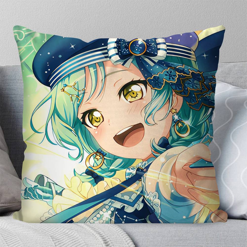 Хикава Хина Аниме BanG DDream Наволочка Модная Квадратная Наволочка Спальня Диван Комната Ins Декор Отдых