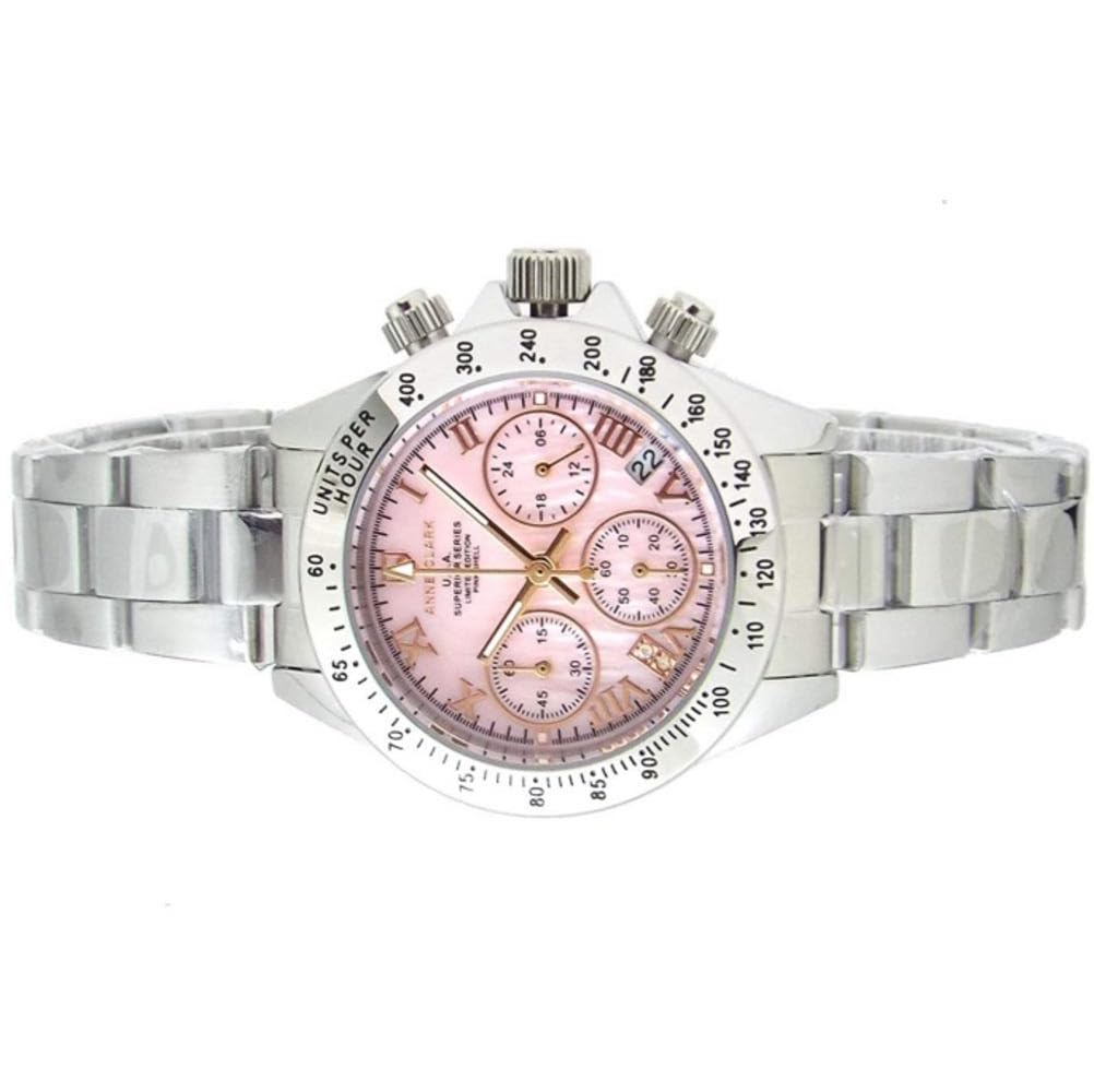 Женские часы с тахиметром, японский механизм, циферблат из натуральной розовой оболочки