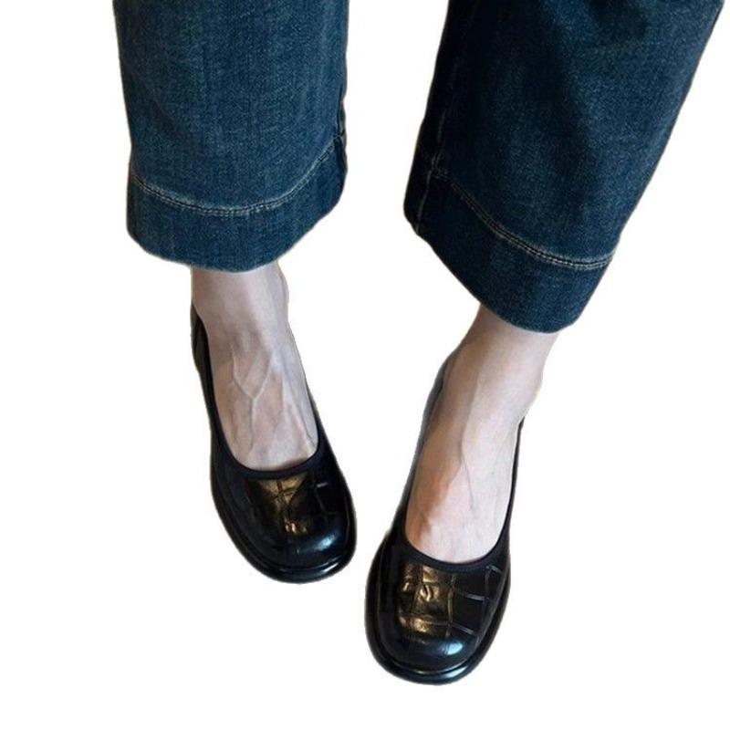 Модные Горячие Продажи 2025 Женские Туфли на Высоком Каблуке с Квадратным Носком Весенние Легкие Кроссовки Модные Балетки Женская Рабочая Обувь Удобная для Работы