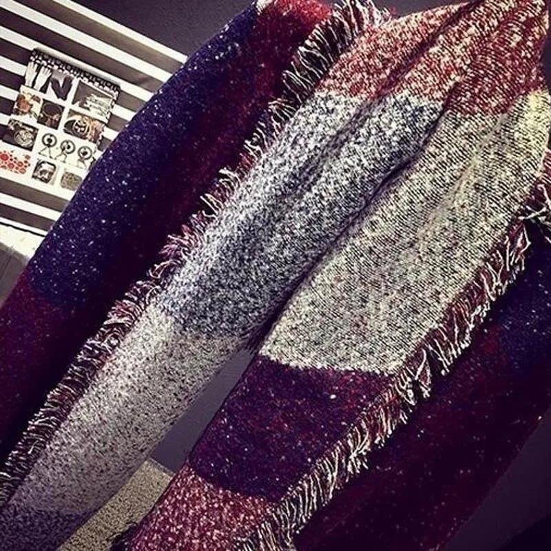 Женские зимние толстые теплые пашминовые столы шарфы шаль накидки