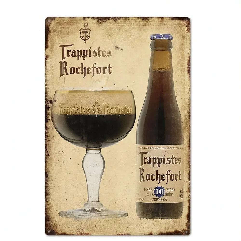 Винтажная вывеска пивного бренда Металлическая жестяная табличка Металлический постер Декоративная табличка Домашний декор Мужская пещера Бар Паб Мастерская Настенное украшение