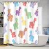 Bathroom Curtain Cartoon Llama Print Bath Shower Curtains Waterproof Fabric Decoration Home Decor Modern Style 3D Printed Fabric