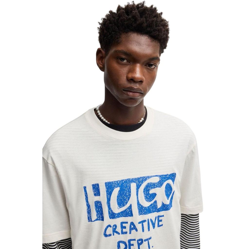 Hugo Mens Nugocrea Artwork Logo T-Shirt