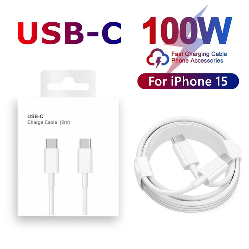 100W PD USB C To USB C Fast Charging Cable for iPhone 15 Pro Max Samsung Pixel 8 Huawei Xiaomi Redmi POCO Type C To Type C Cable