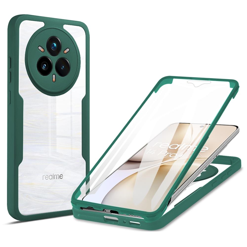 Для Realme 14 Pro+ 5G Чехол Акрил+ТПУ Прозрачная Накладка для Телефона с ПЭТ Защитной Пленкой