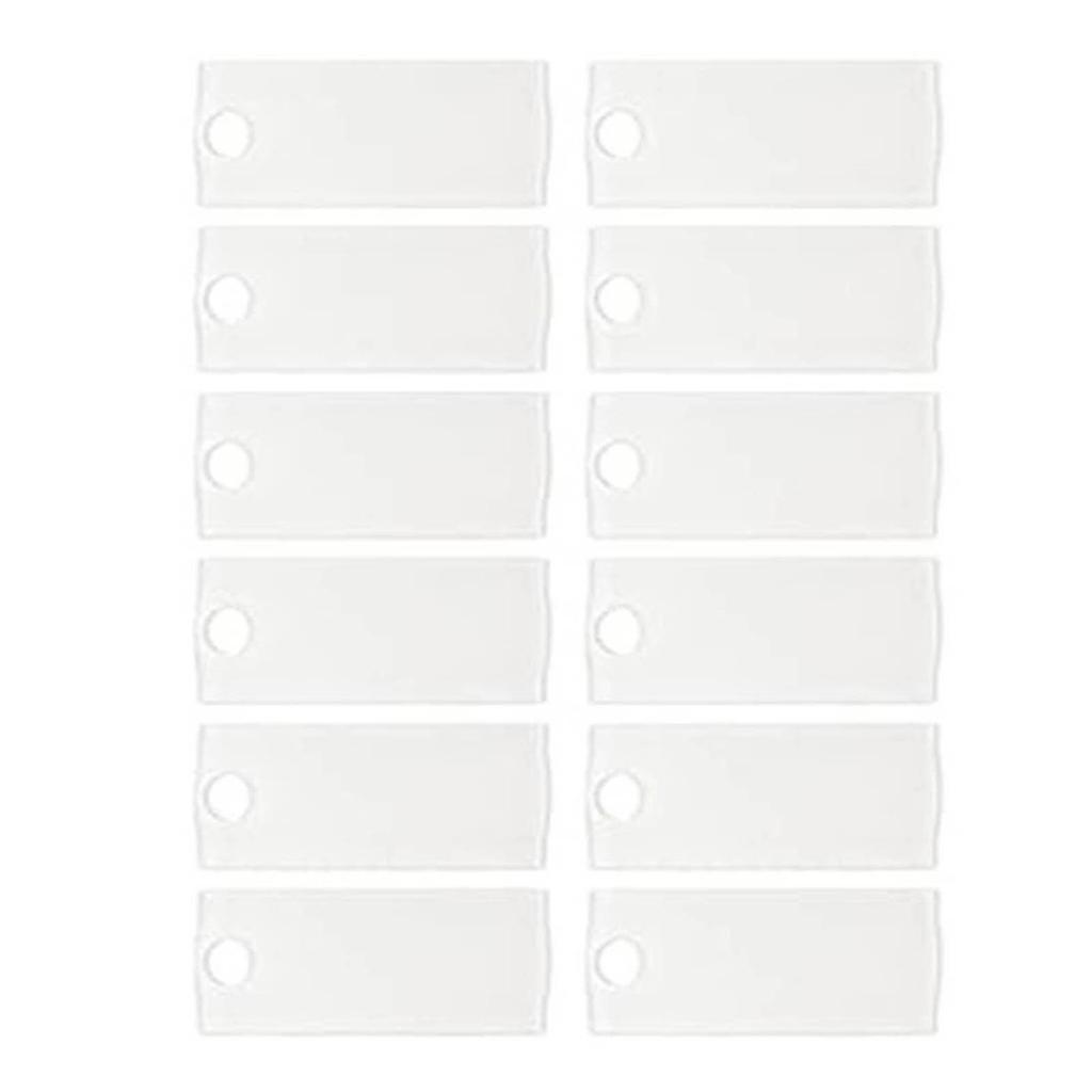 Упаковка из 12 привлекательных этикеток на крышку, акриловые наклейки, пустая табличка на чашку, акриловые декоративные листы, акриловый материал для чашки