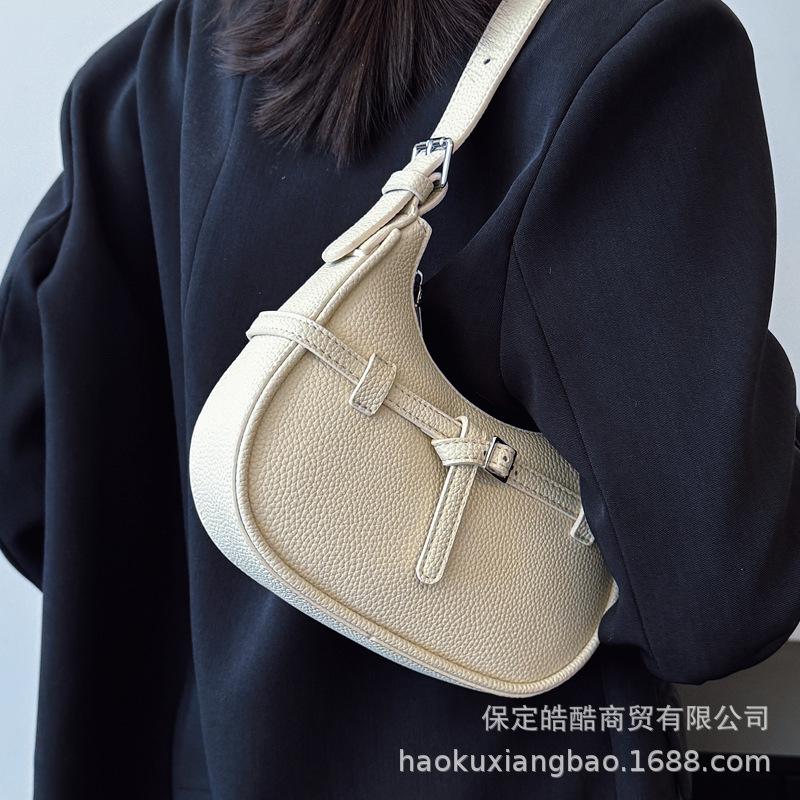 2025 весна и лето новая сумка подмышку повседневная модная универсальная сумка сумка-пельмень сумка через плечо мессенджер нишевая высокого класса