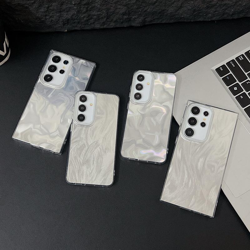 Блестящий прозрачный чехол с рисунком для Samsung S25 S24 FE S23 Ultra S22 S21 Plus A56 A16 A36 A55 A26 A54 A35 противоударный защитный мягкий чехол для телефона