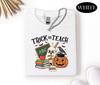 Футболка "Trick or Teach", Хэллоуинская футболка для учителя, Забавная футболка для учителя на Хэллоуин