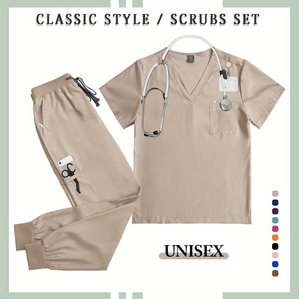 Hot Sale Hospital Pullover Set Women Men Lab Pet Shop Room Uniform Gown Nurse Workwear Accessories
