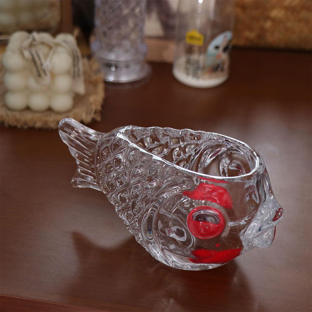 Transparent Fish-shaped Glass 3D Cocktail Cup Cocktail Tool Pufferfish-shaped Glass Cup Home Bar