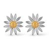 Vintage Simple Ins Style Daisy Flower Copper Plated Stud Earrings For Women