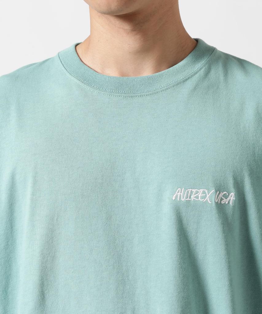 AVIREX GRAFFITI EMBROIDERY T-SHIRT XL mint 783-5234009