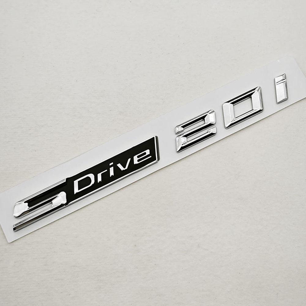 3D ABS Car Styling Logo sDrive 20i 20d Emblem Badge Sticker For BMW X1 X2 X3 Z4 Trunk Fender Decal Gloss Black Silver Accessorie ud2