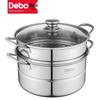 Двухъярусная пароварка из нержавеющей стали Debo 28 см
