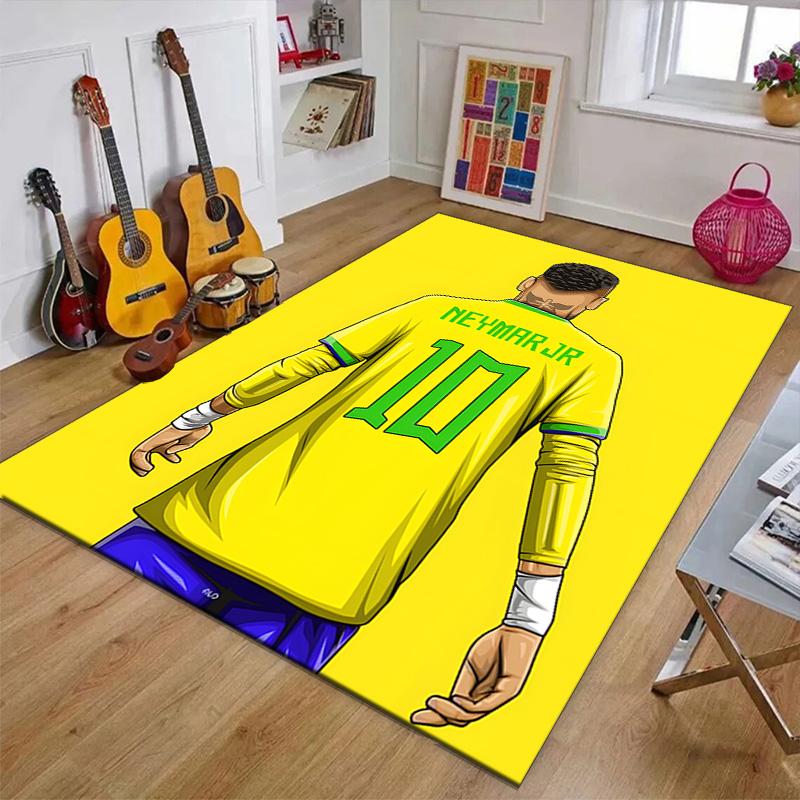 1pc Neymar Design Printed Area Rug Carpet for Bedroom Living Room Home Decor Rugs Mat Non Slip Mat Rug for Bedside