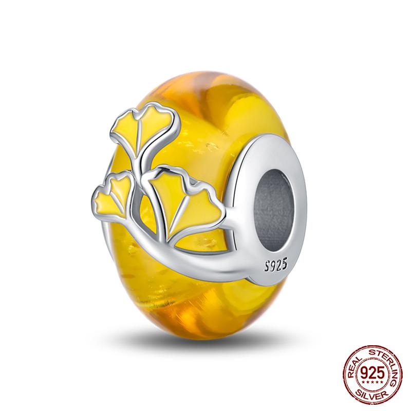 Мода Медь Разноцветный Цветок Перо Океан Светящийся Стекло Шармы Бусины Подходят для Оригинальных Браслетов Qikaola DIY Ювелирные Изделия