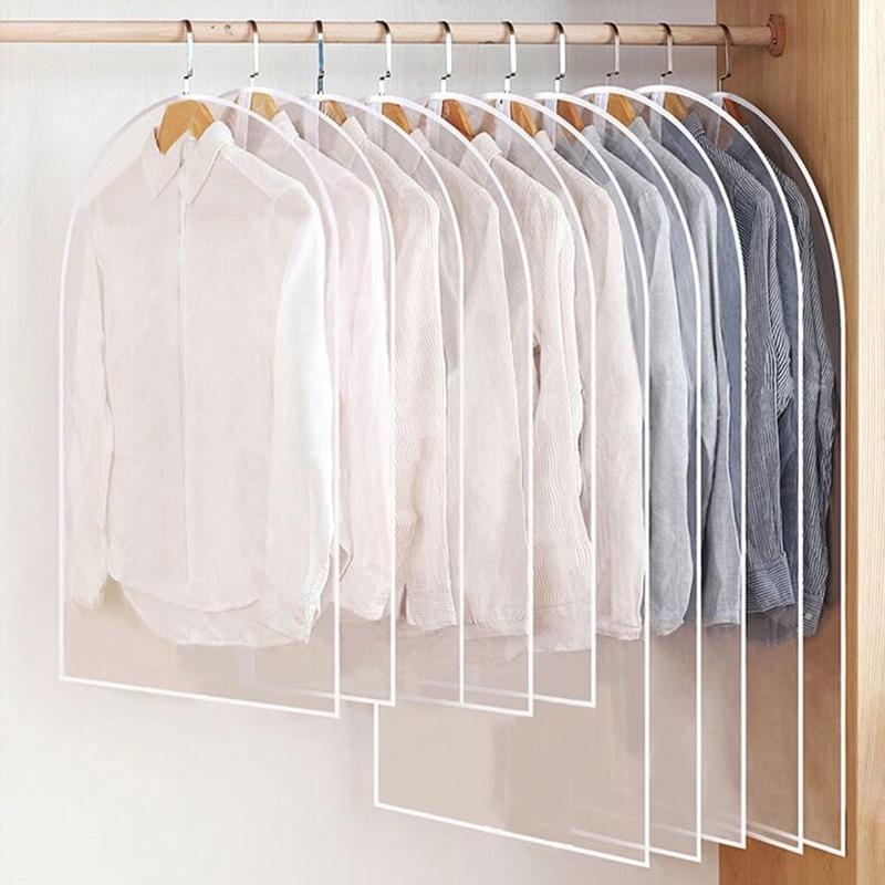 Чехол для одежды от пыли, прозрачный, для хранения костюма, пальто, полностью закрытый чехол для одежды из ЭВА Dustproo