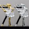 Abstract Dancer Statue Resin Miniatures Figurine Sculpture  Wine Cabinet Entrances