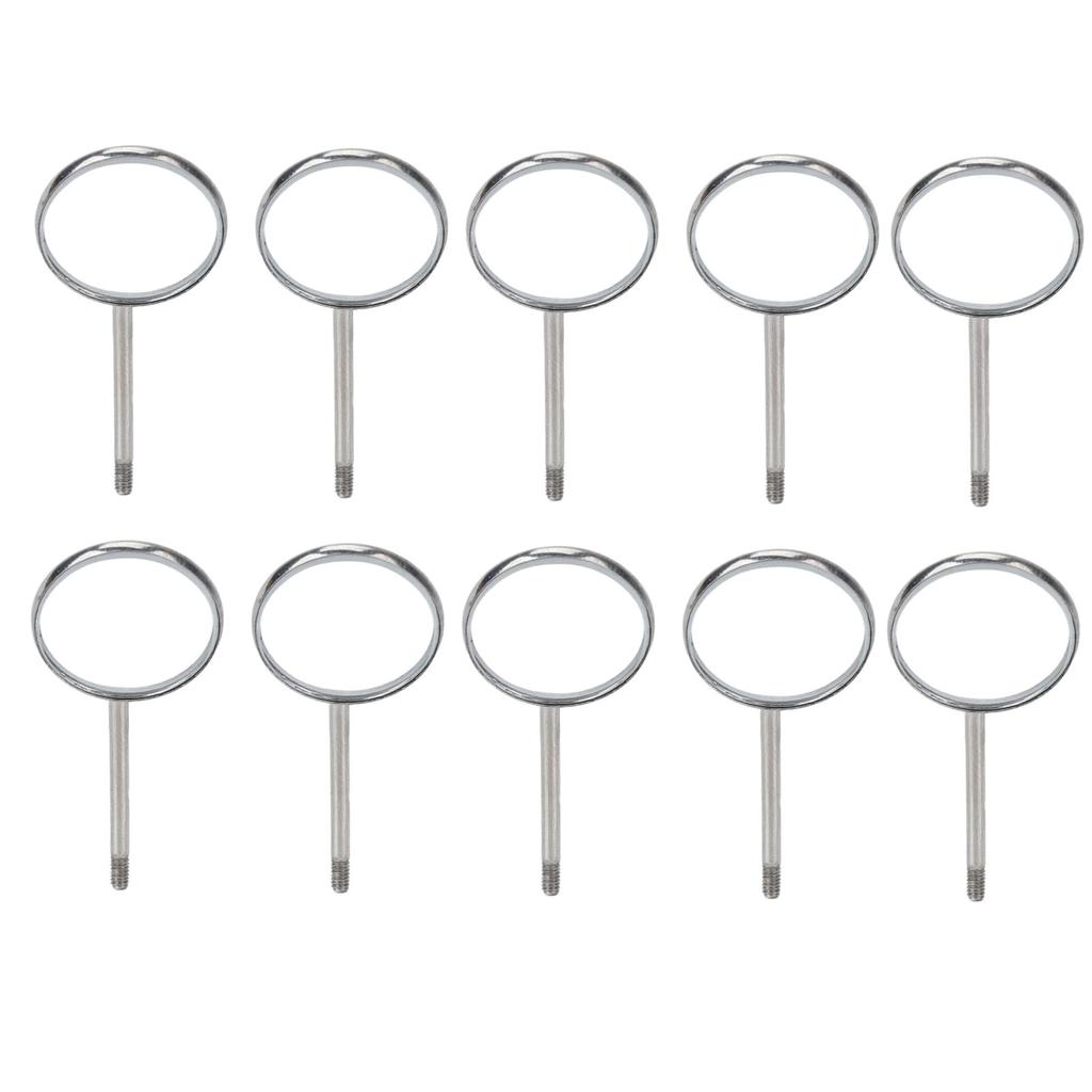 10 штук смотровых зеркал из нержавеющей стали, тип 4 зуба, для ухода за полостью рта